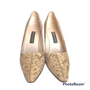 Anne Klein Genuine Snakeskin Leather  Pumps